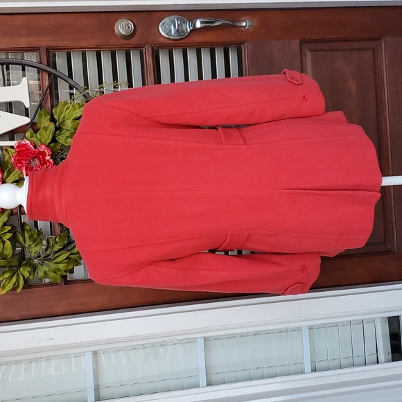 Ann Taylor Loft Red Double Breasted Wool Cashmere Coat! - Picture 4 of 5